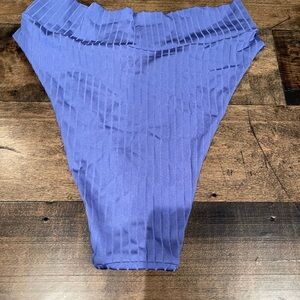 Aerie Blue Ribbed Swim Bottom